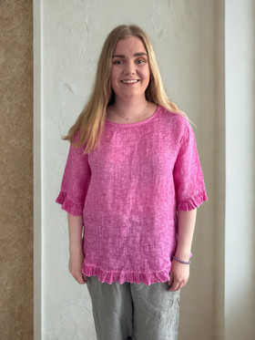 Heini pellavapaita pinkki