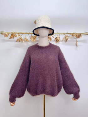 Heta kidmohair neulepaita ruskea