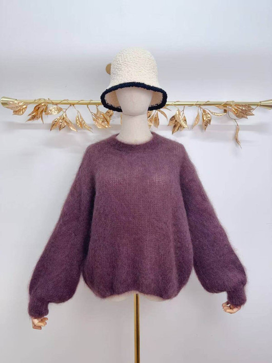 Heta kidmohair neulepaita ruskea