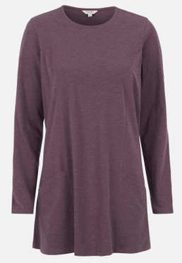 Cellbes Hilda trikootunika taskuilla marjapuuro