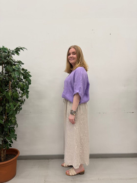 Hilkka pellavahousut beige