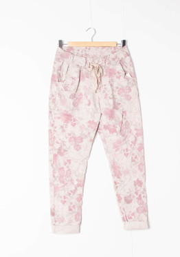 Joggerit 38-42 flower vaaleanpunainen