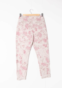 Joggerit 38-42 flower vaaleanpunainen