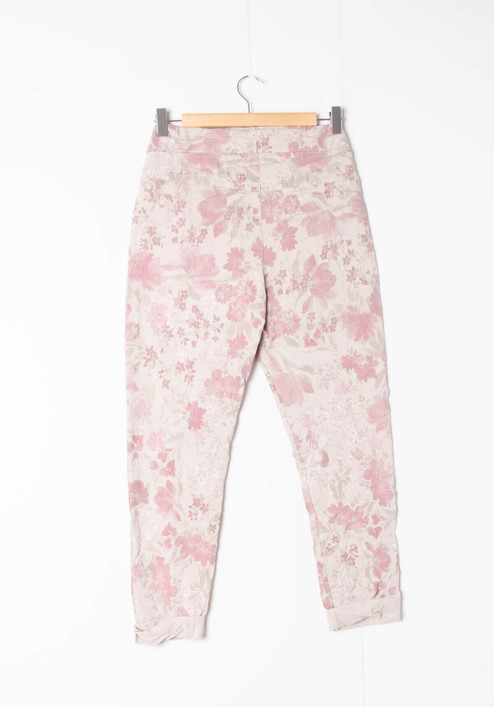 Joggerit 38-42 flower vaaleanpunainen