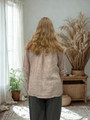 Kaija pellavapaita napeilla beige