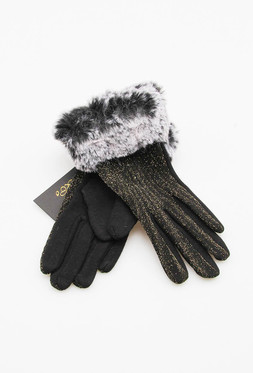 Käsineet karvareunalla kimaltava kulta