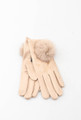 Käsineet tupsulla beige