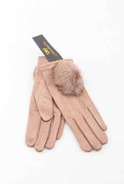 Käsineet tupsulla kameli