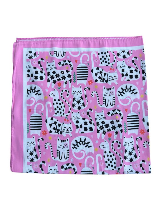 Kissahuivi silkki vaaleanpunainen pieni