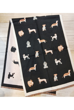 Koirahuivi paksu musta