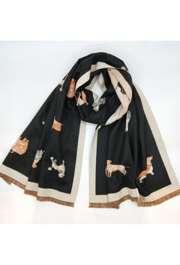 Koirahuivi paksu musta