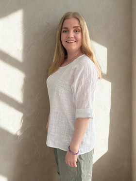Lea pusero valkoinen