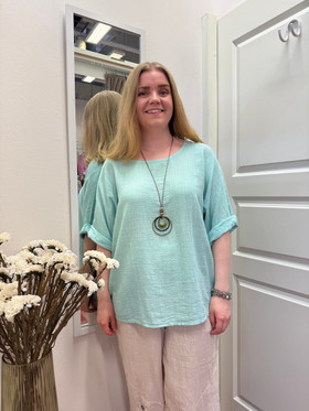 Lea t-paita + koru mintunvihreä