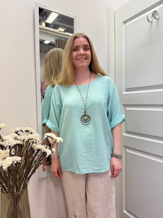 Lea t-paita + koru mintunvihreä