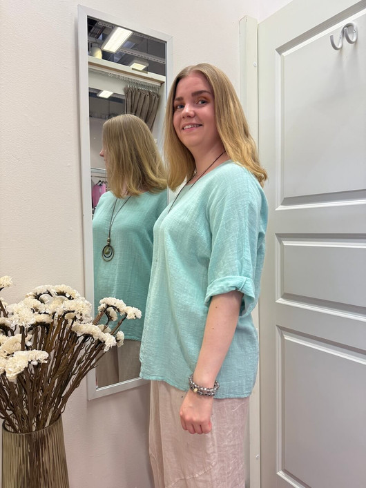 Lea t-paita + koru mintunvihreä