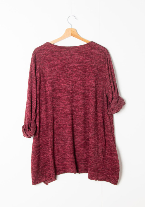 Leena neuletunika burgundi