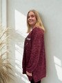 Leena neuletunika burgundi
