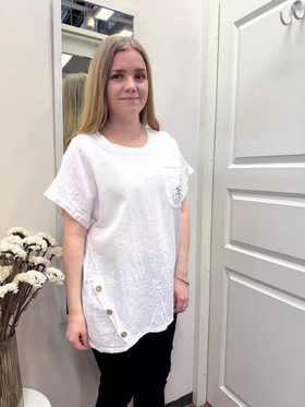 Leila t-paita napeilla valkoinen