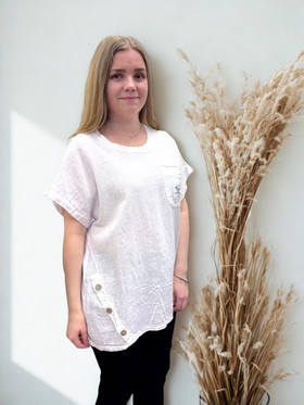 Leila t-paita napeilla valkoinen