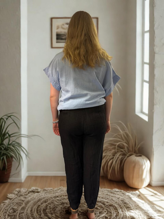 Lulu pellavahousut musta