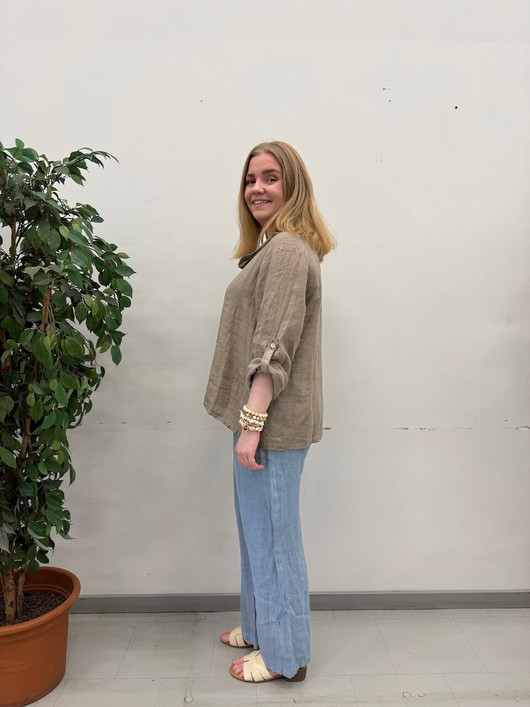 Marjaana pellavahousut farkunsininen