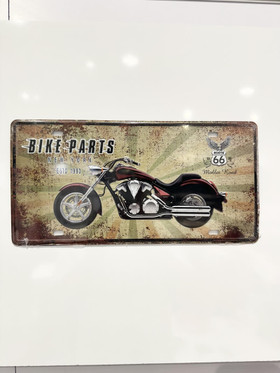 Metallikyltti Bike parts Route 66