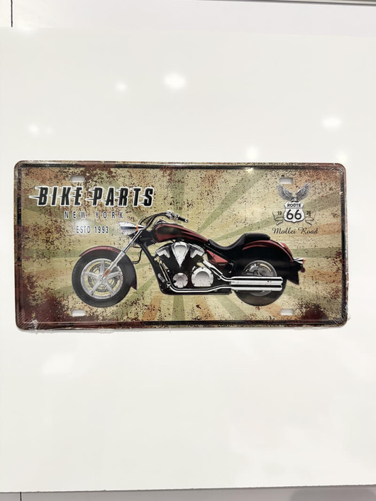 Metallikyltti Bike parts Route 66