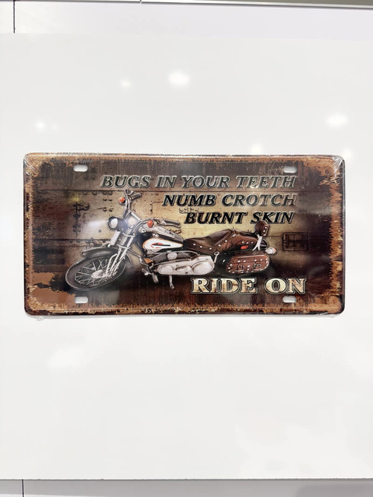 Metallikyltti Ride on