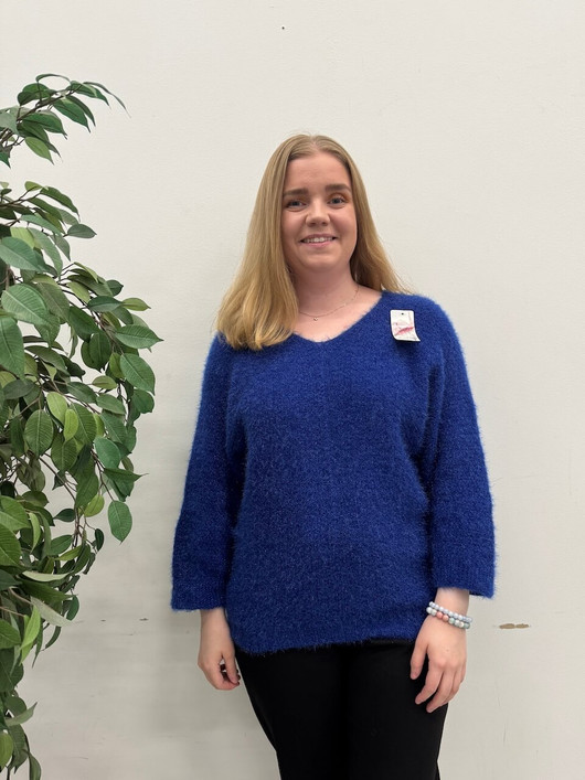 Miisa neulepusero sähkönsininen