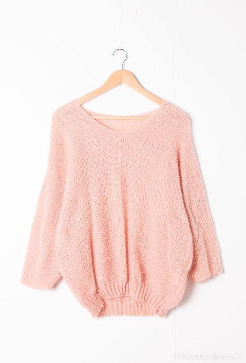 Miisa neulepusero vaaleanpunainen