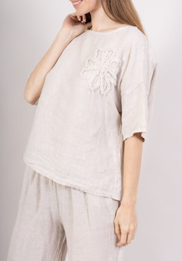 Mimmi pellavapaita beige