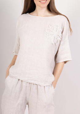 Mimmi pellavapaita beige