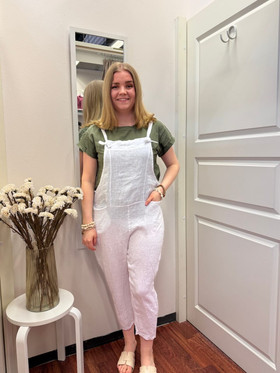 Mona pellavahaalari valkoinen