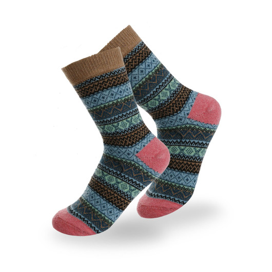 Norjalaiset villasukat 2 paria oranssi/cappuccino