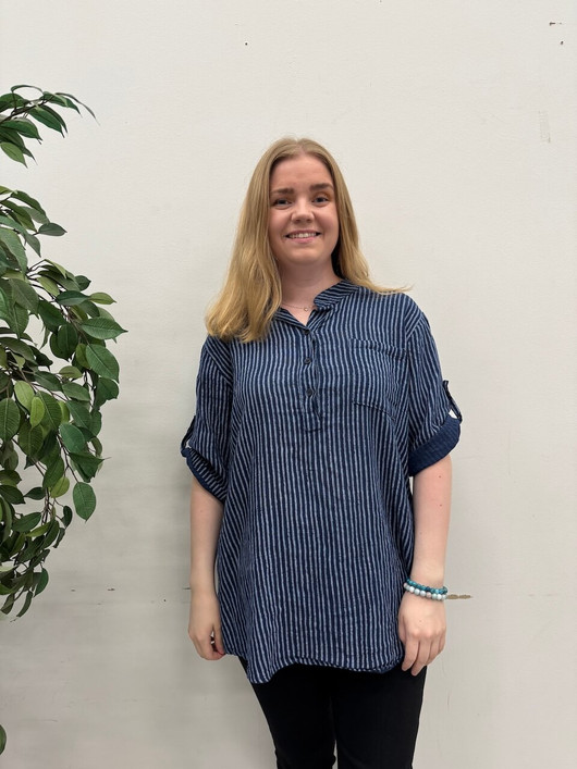 Oona paitapusero raidat tummansininen