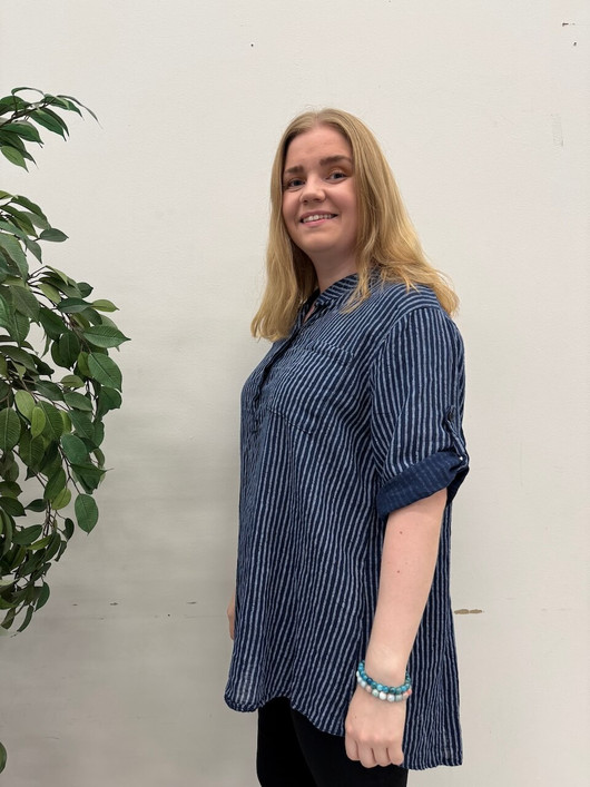 Oona paitapusero raidat tummansininen