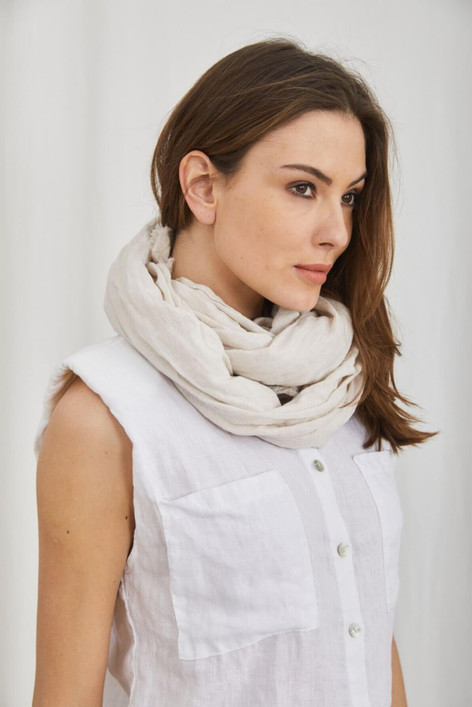 Pellavahuivi beige
