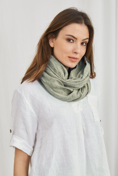 Pellavahuivi khaki