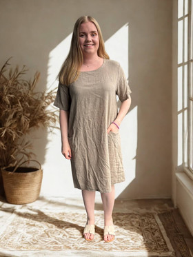 Reetta taskumekko taupe
