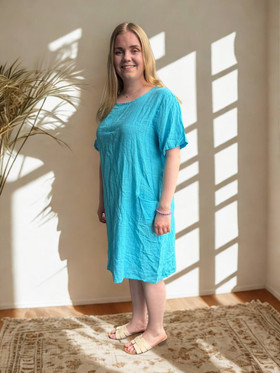 Reetta taskumekko turkoosi