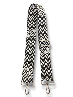 Säädettävä laukkuhihna pikalukolla timantti musta