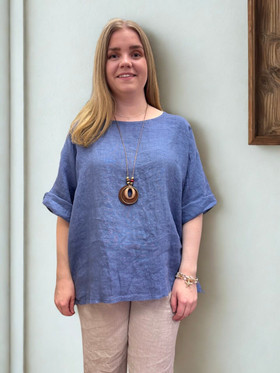 Silvia pellavapaita + koru farkunsininen