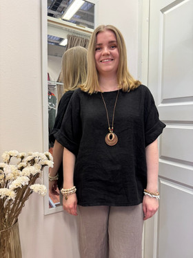 Silvia pellavapaita + koru musta