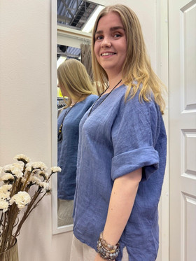 Silvia pellavapaita + koru farkunsininen