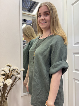 Silvia pellavapaita + koru khaki