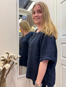 Silvia pellavapaita + koru tummansininen