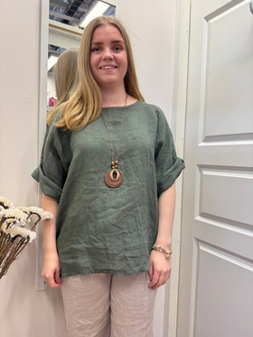 Silvia pellavapaita + koru khaki