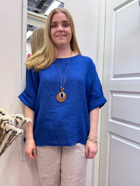 Silvia pellavapaita + koru sähkönsininen