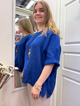 Silvia pellavapaita + koru sähkönsininen