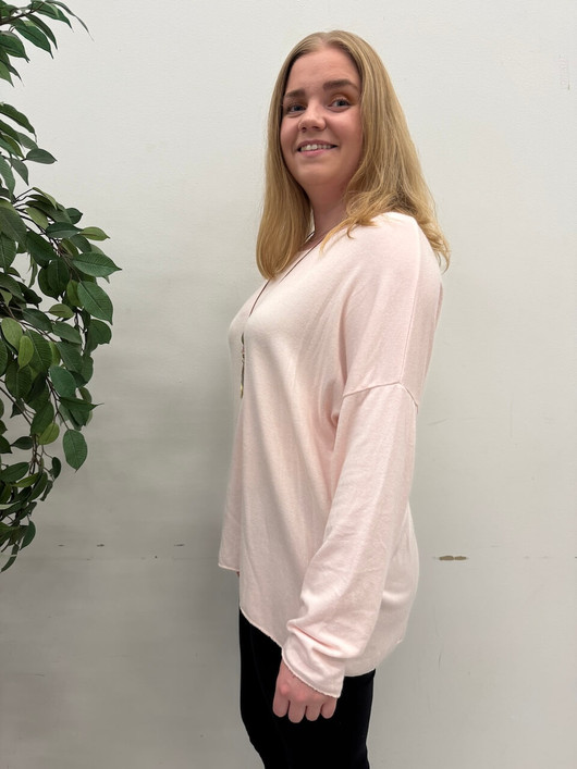 Stella neulepaita vaaleanpunainen + koru